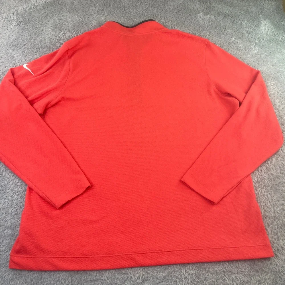 Nike Pullover Mens XL Coral Orange Dri-FIT 1/4 Zip Golf Training DJ5474-850